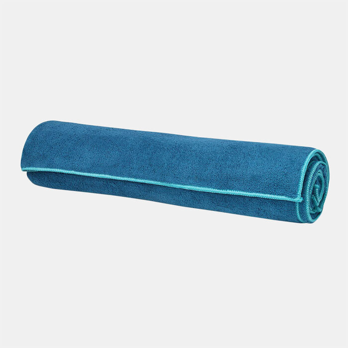 Gaiam Stay-Put Yoga Mat Towel Blue Gaiam Stay-Put Yoga Mat Towel Blue image number 0
